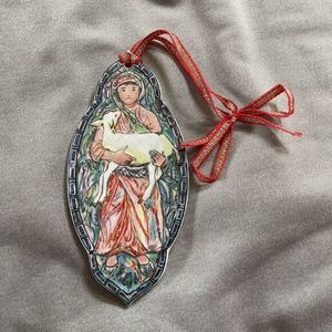 Edna Hibel Porcelain Window Ornament by Kaiser, No # 1038/5000, Limited Ed